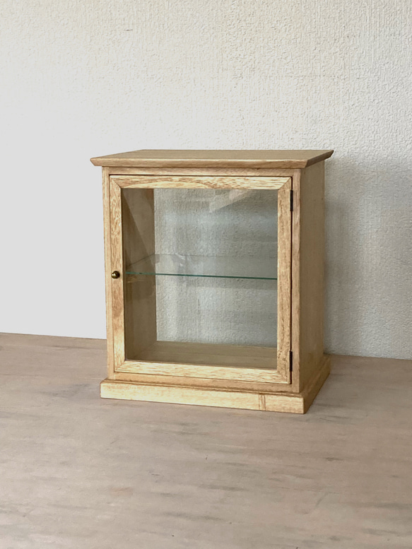 サイズオーダー可］木製ガラスケース 2段 卓上 ショーケース / パン 
