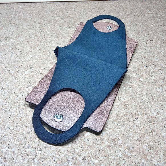 マスクケース マスクホルダー メンズ レディース 本革 ヌメ革 サドルレザー PWMC1 6枚目の画像
