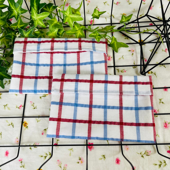 天然素材☆保冷剤入れ２点セット☆保冷剤ケース☆カバー 綿100%&晒し 2枚目の画像