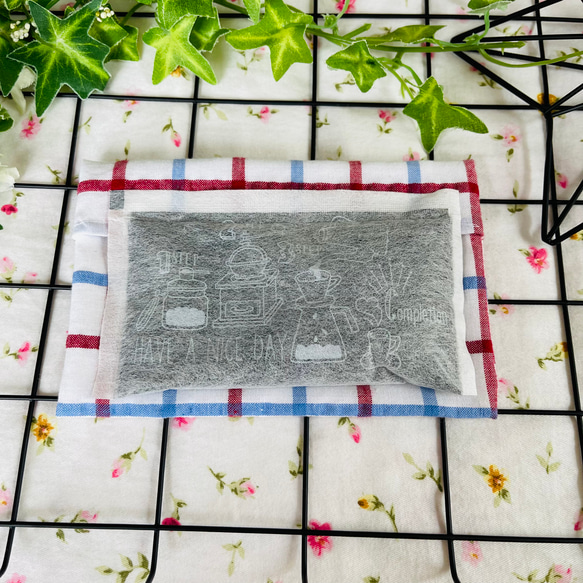 天然素材☆保冷剤入れ２点セット☆保冷剤ケース☆カバー 綿100%&晒し 4枚目の画像