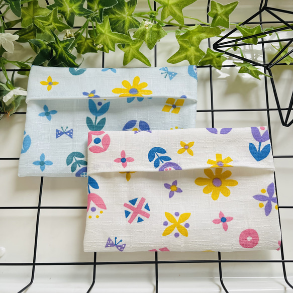 天然素材☆保冷剤入れ２点セット☆保冷剤ケース☆カバー 綿100%&晒し 18枚目の画像