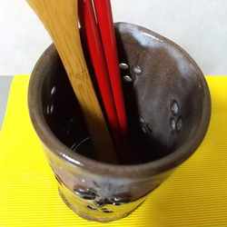 ふくろうの箸立て～陶器 3枚目の画像