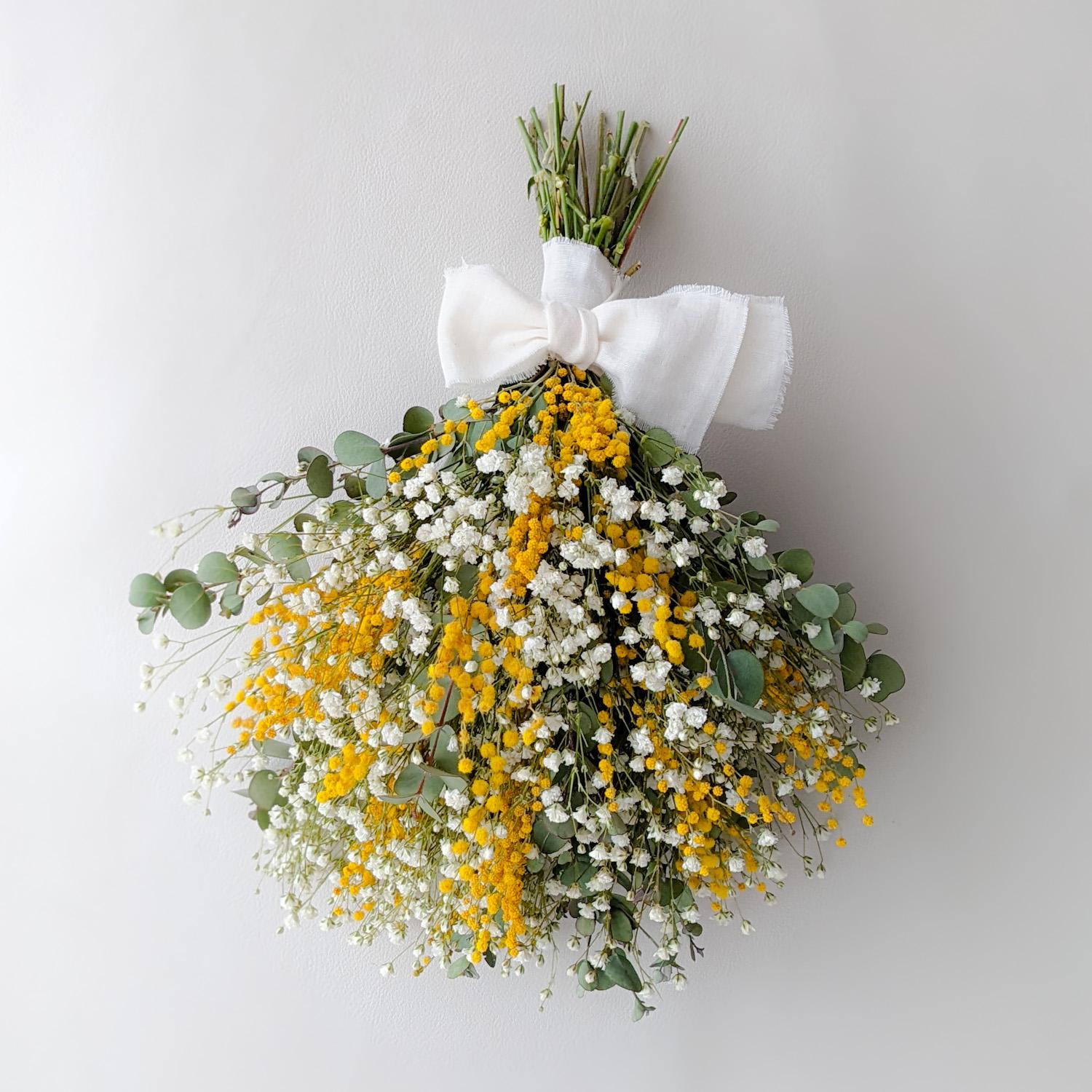 ミモザスワッグ かすみ草&ユーカリ スワッグ mamemona 通販 10945865