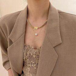 母の日『金色のアイボリー』アメリカ風 バロック パール セーター ネックレス ファッション インフルエンザ ユ 春の福袋 4枚目の画像