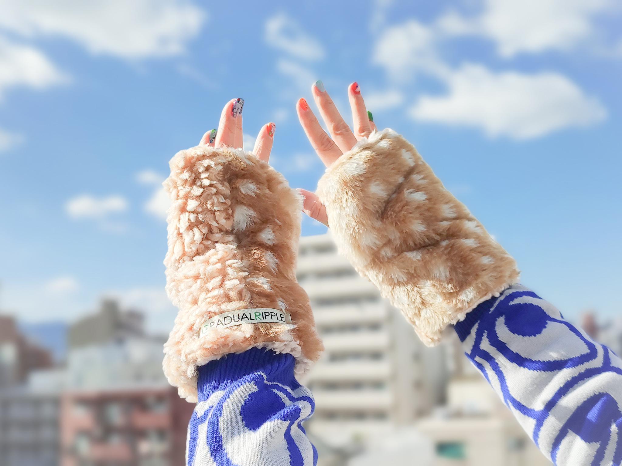 【茶トラ猫ちゃんのおててハンドウォーマー】