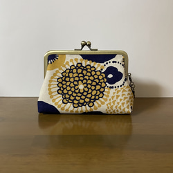 ミナペルホネン タンバリンの生地で親子がま口財布♪ グレー