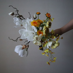 白木蓮のブーケ □和装ブーケ□ マグノリア アーティフィシャル