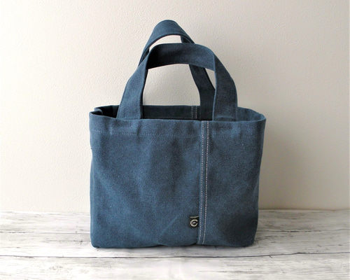 ハンドメイド、トートバック、帆布ヴィンテージ、ベルトラウンド、mini ハンドメイド、トートバック、倉敷帆布、ベルト、ラウンドトート