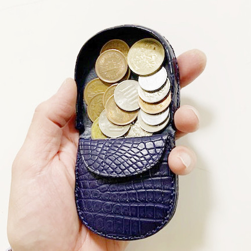 日本製 上質 クロコダイル マット仕上げ コインケース 馬蹄型 日本製 上質 クロコダイル マット仕上げ コインケース 馬蹄型