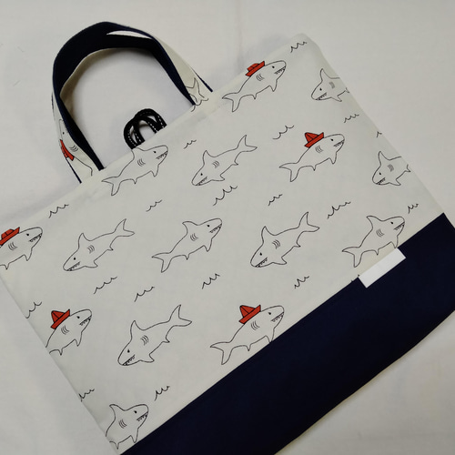 大きめ/おしゃれなサメ/魚/海/デコレクションズ/男の子/キルティング  