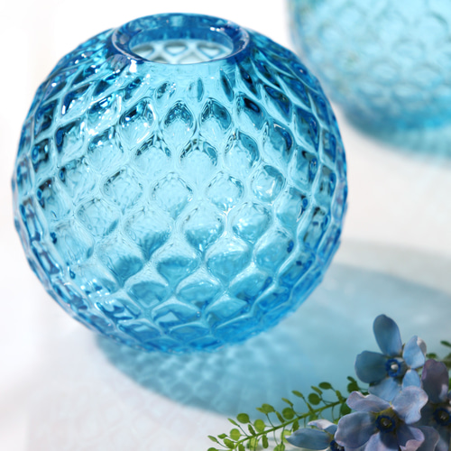 新作「Frutta一輪挿しM（アクアブルー）」水色 ネモフィラ ダリア