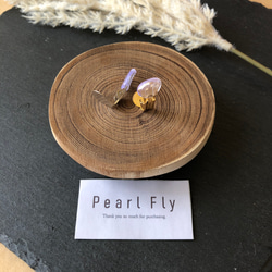 ブラック×フロッキー＊サージカルステンレスピアス　樹脂/チタン/k14gf/イヤリング/黒 8枚目の画像