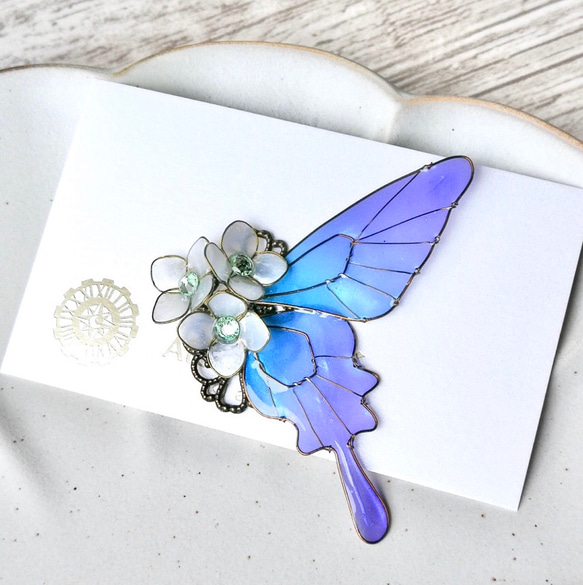 Four seasons butterfly hair clip 第13張的照片