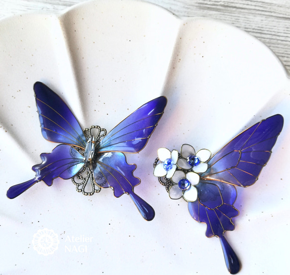 Four seasons butterfly hair clip 第12張的照片