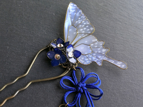 Four seasons butterfly hair clip 第10張的照片