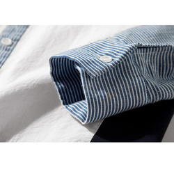 長袖Tシャツ　丸襟長袖シャツ　バイカラー　コットン　M＆Lサイズ L020 8枚目の画像