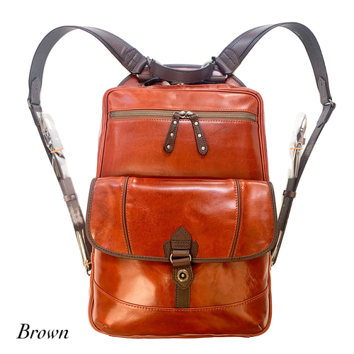 デザイン、素材感で人気の高い イタリアンレザーリュック リュック