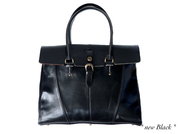 イタリアンレザーの素晴らしいエイジング　フラップが外せる２wayデザイン フラップトートバッグ UNISON DEPT パイピング