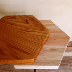 アイアン　六角形　コーヒーテーブル　クリヤー 6枚目の画像