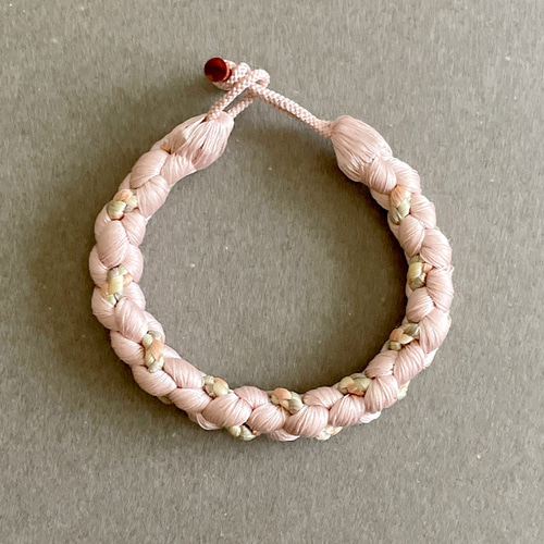 翡翠 組み紐 ブレスレット c-9