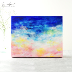 原画】抽象画 トワイライト 約273×220mm（F3サイズ）キャンバス
