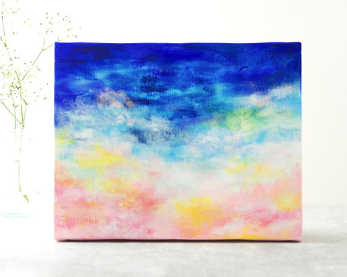 22×27㎝「民家と壮大な雲」油彩・原画・F3 22×27㎝「民家と壮大な雲」F3・油彩・原画 - かいがのみせ