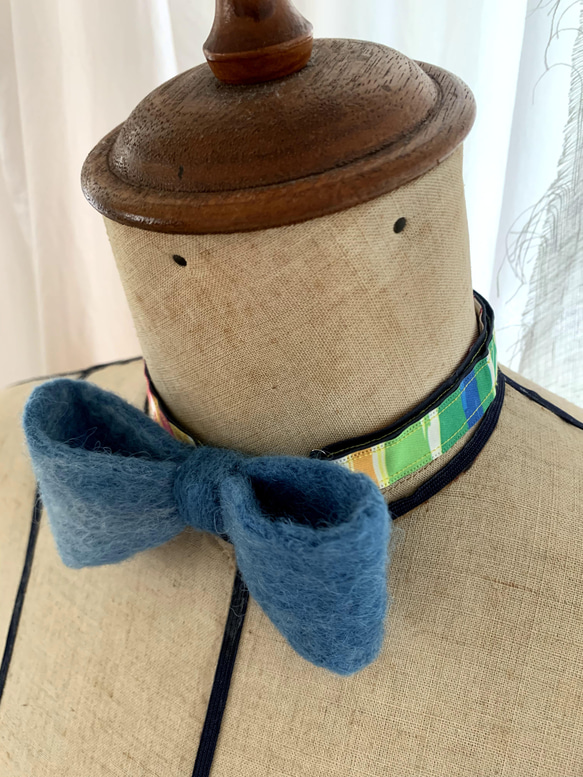 羊毛フェルトの蝶ネクタイ Papillon1 2枚目の画像