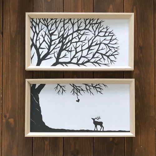 切り絵アート 「大木」 切り絵 DEER 通販 10969575｜Creema(クリーマ)