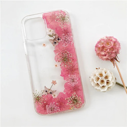桜と猫 スマホリング  iPhone14Pro/SE/Xperia5IV/GALAXYS23 押し花 スマホケース 2枚目の画像