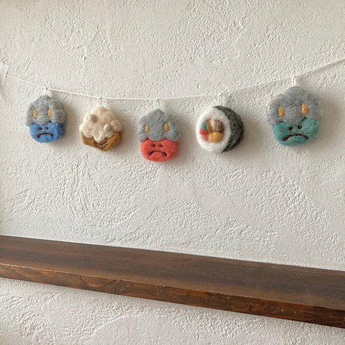 節分ガーランド《お豆と恵方巻き》 ガーランド chiii-mimi 通販