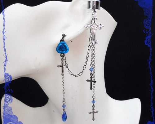 part3★Black×blue系★ハンドメイドピアスまとめ売り★6点セット Black×blue系☆ハンドメイドピアスまとめ売り☆6点セット 1点あたり