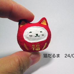 レジン　猫だるま　24/01 4枚目の画像