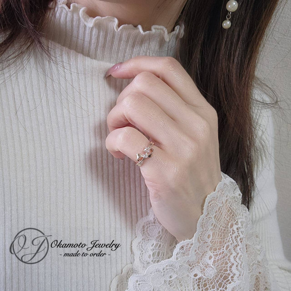 Ribbon Crystal Ring. 2枚目の画像