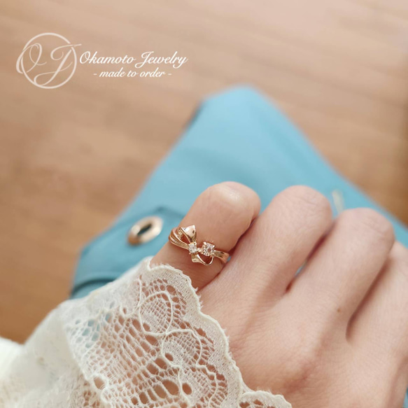 Ribbon Crystal Ring. 3枚目の画像