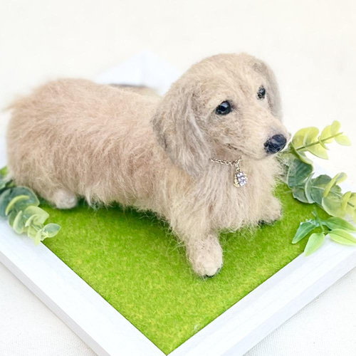 オーダー ダックスフンド 羊毛フェルトダックス♡うちの子そっくり