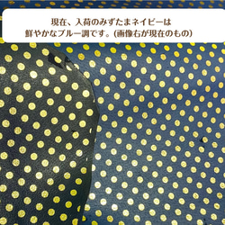 ピッグスキンの小さなお財布　みずたま　ネイビー 6枚目の画像