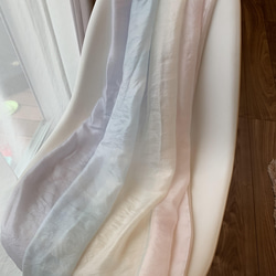 虹染め　シルク布　スカーフ　インテリア 11枚目の画像