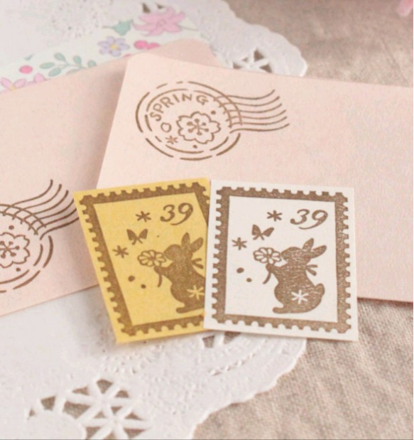 兔子郵票樣式郵票 第3張的照片