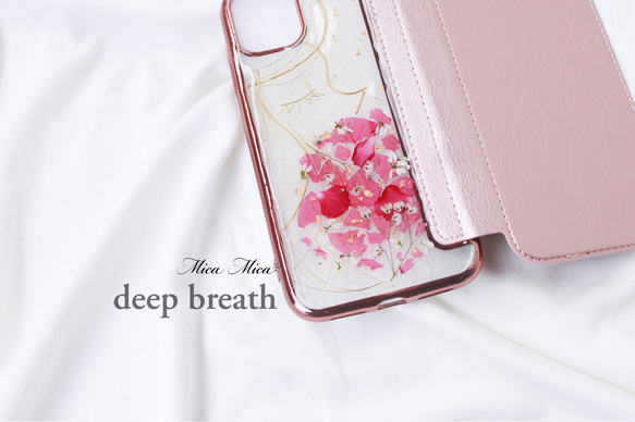 deep bless】スマホケース 手帳型なのにクリアが可愛いケース iPhone