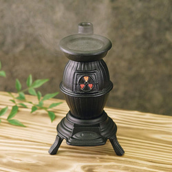 南部鉄器 香炉 茶香炉 だるまストーブ型 アロマポット オイルポット ストーブ 日本製 12枚目の画像