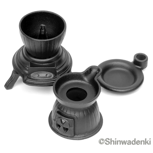 お取り寄せ】南部鉄器 香炉 茶香炉 だるまストーブ型 アロマポット