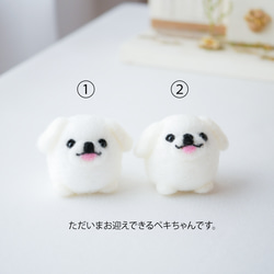 ペキニーズのお散歩マスコット｜手のひらサイズの羊毛フェルト 2枚目の画像