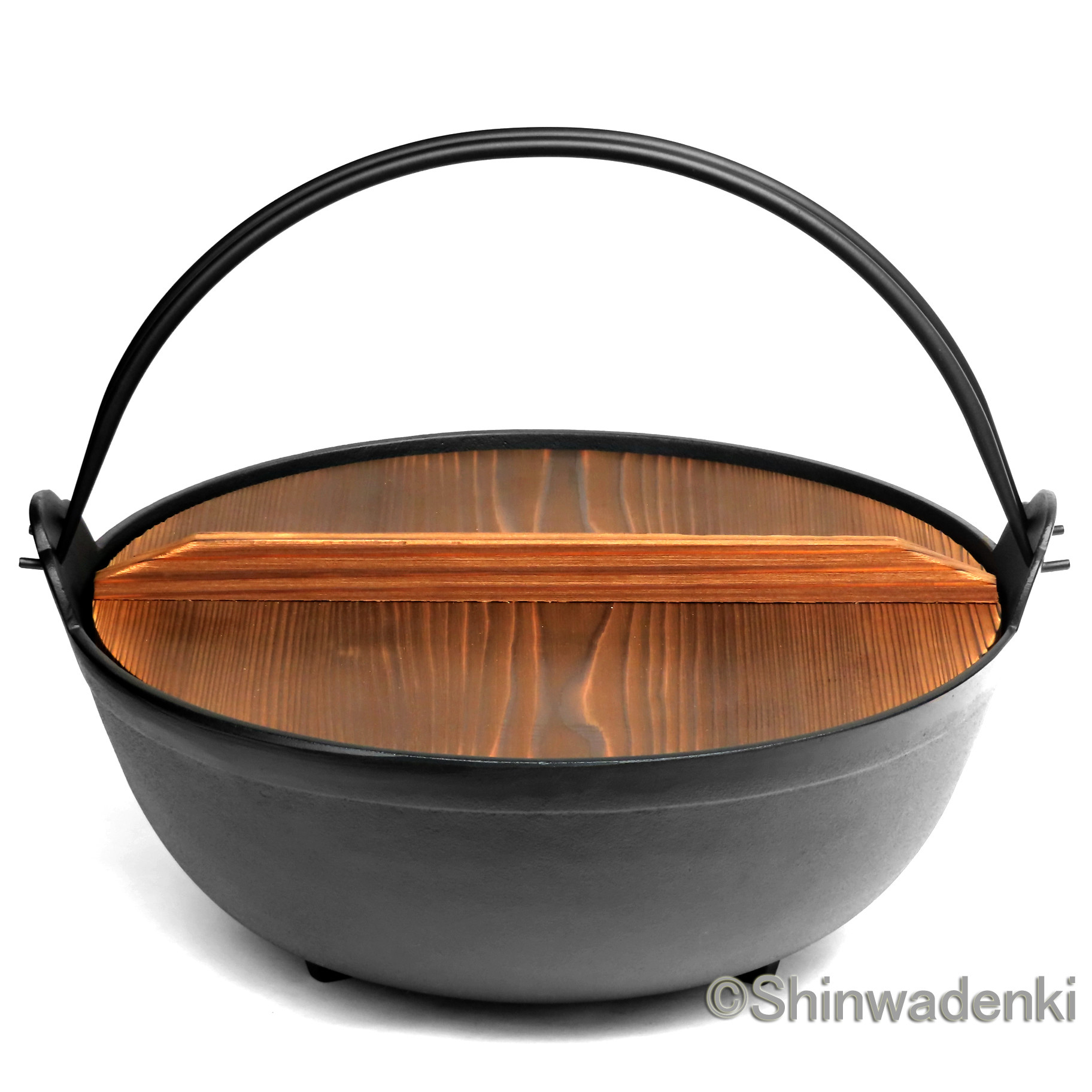 【お取り寄せ】南部鉄器 鉄鍋 ふる里鍋深型36cm 日本製 ガス対応 アウトドア キャンプ