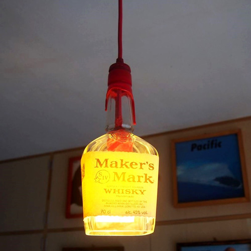ボトルランプ】メーカーズマークのペンダントランプ LED電球付