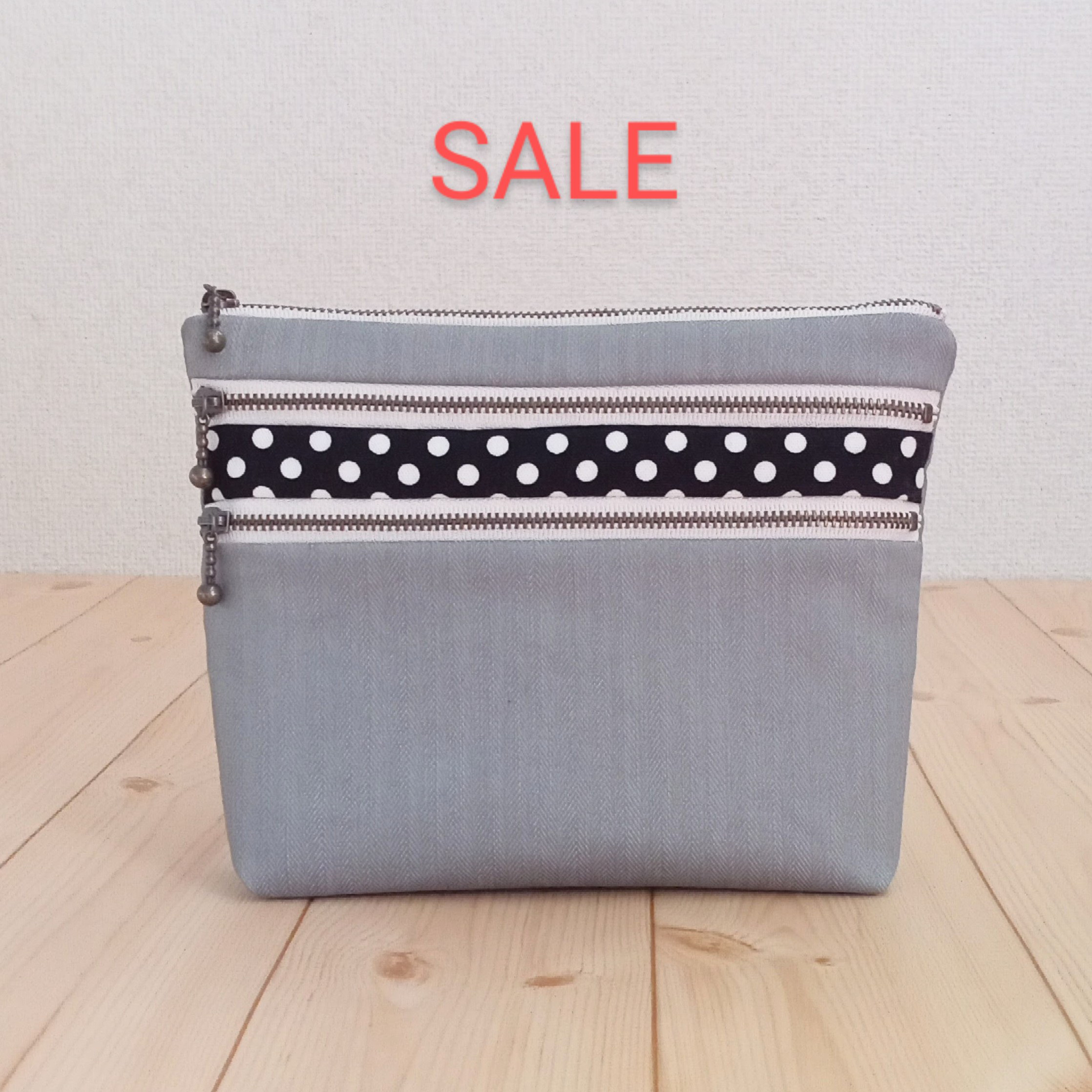 値下げ】4段ファスナーポーチ+ポケット バッグインバッグ