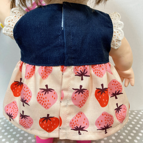 ハンドメイド】再販ドール赤ちゃんドレス服苺春フルーツ