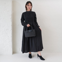 ﾓﾘﾉｶﾞｯｺｳ レースが可愛いブラックフォーマルワンピースドレス (ブラック) 入学卒業式｜mg-op12-bk 4枚目の画像