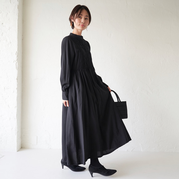 Morino Gakko 可愛黑色蕾絲連身連身裙 [黑色] 11/30 左右發貨，適合七五三入學典禮和畢業典禮、典禮場合 第3張的照片