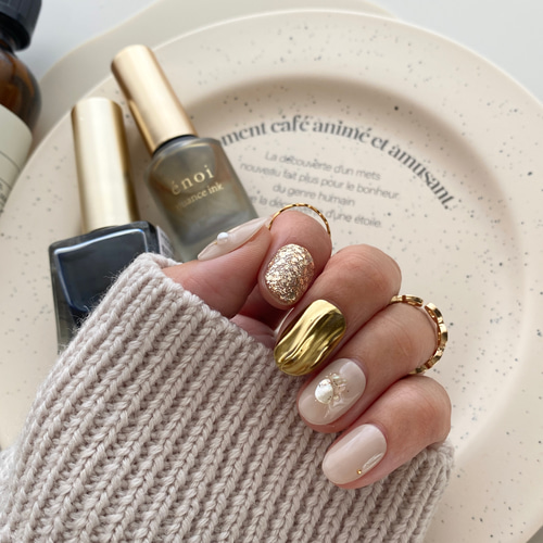 選べる8色♪ うねうねミラーニュアンスネイル ブライダル 秋