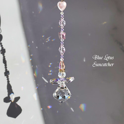 kumaさんページ♡ SWAROVSKIサンキャッチャー お部屋サンキャッチャー：おさんぽネコさん◇連結部分は